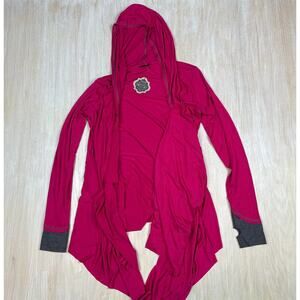 NWT Coco + Carmen Pink Casual Lounge Lightweight Thumbhole Cardigan Sweater S/M